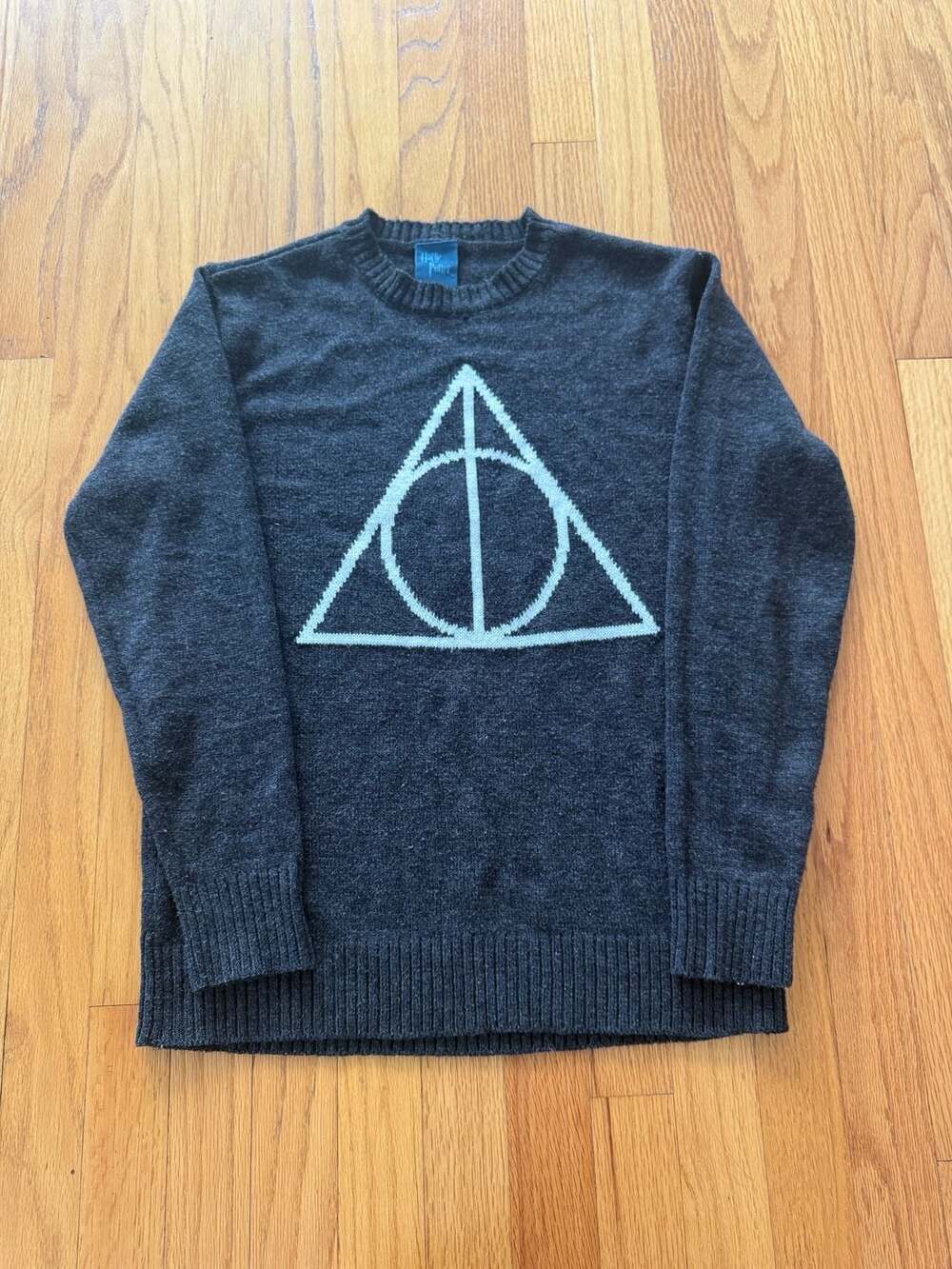 Harry Potter Deathly Hallows Dark Grey Knit Sweater Pullover Hot Topic Exclusive